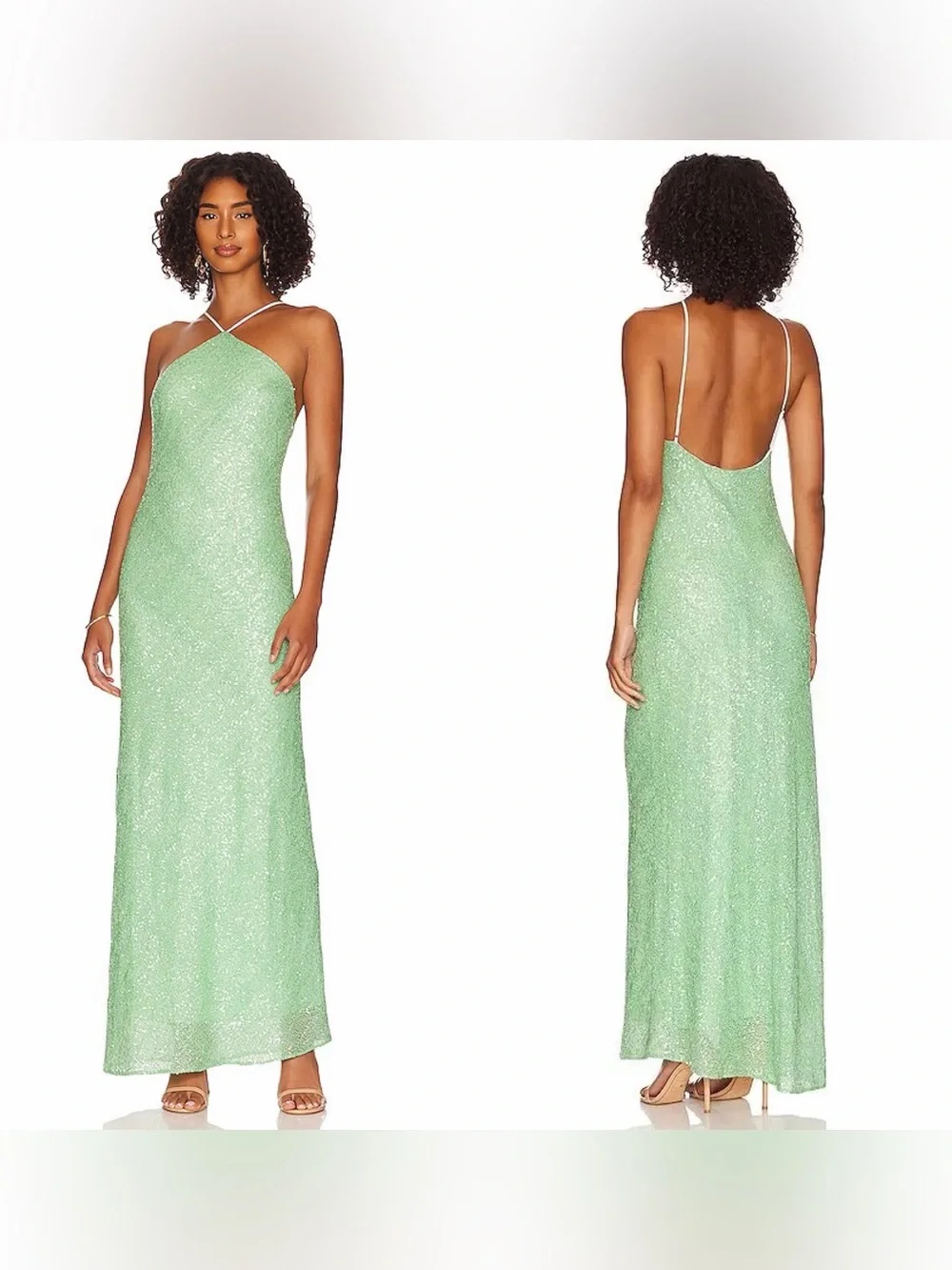 Amanda Uprichard x REVOLVE Riesling Sequin Gown in Mint Small - Picture 2 of 12